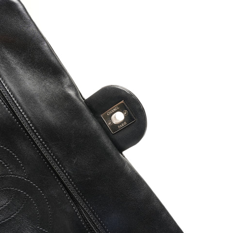 CHANEL Icon Motif Patent Leather Matelasse Chain 14 Series 2010-2011 Shoulder Bag black WS26813
