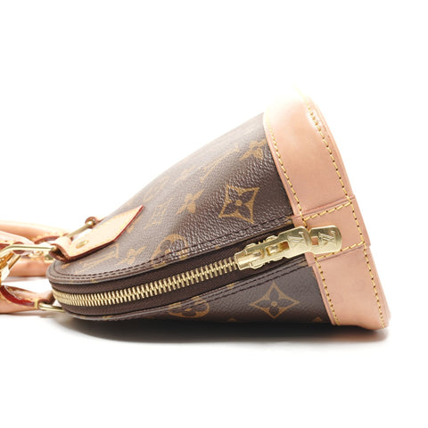 LOUIS VUITTON 2019 Monogram Alma BB Handbag Brown WS26816