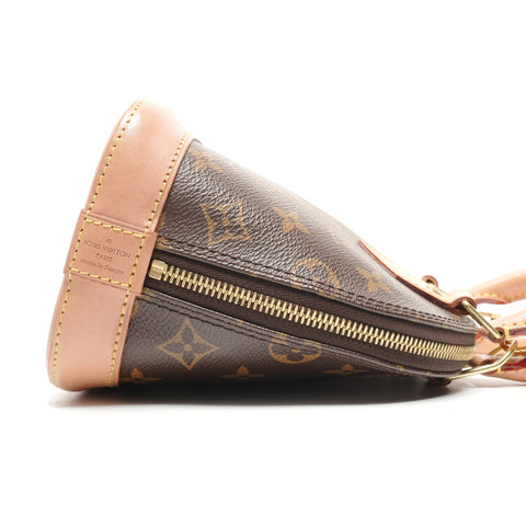 LOUIS VUITTON 2019 Monogram Alma BB Handbag Brown WS26816