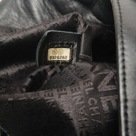 CHANEL Leather Chain Hobo Luxury No. 9 2004-2005 Shoulder Bag black WS26819