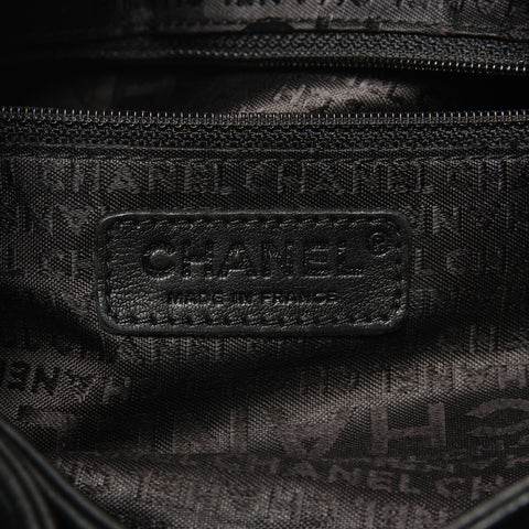 CHANEL Leather Chain Hobo Luxury No. 9 2004-2005 Shoulder Bag black WS26819