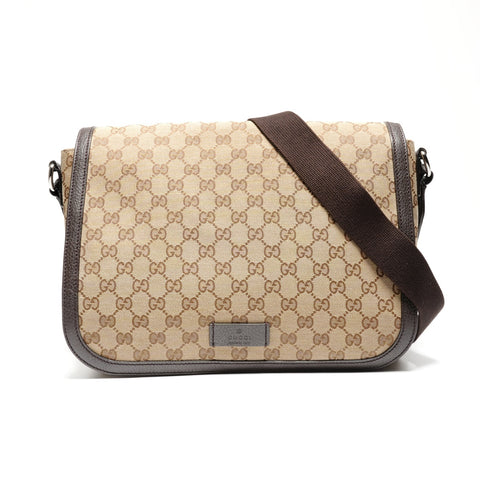 GUCCI GG canvas messenger bag Shoulder Bag Brown WS26821