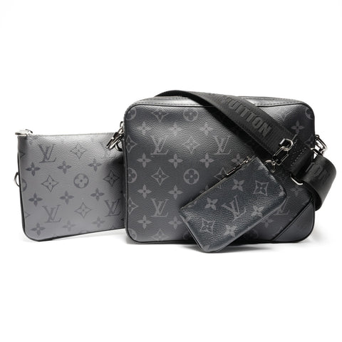 LOUIS VUITTON 2020 Monogram Trio Messenger Bag Shoulder Bag black WS26822