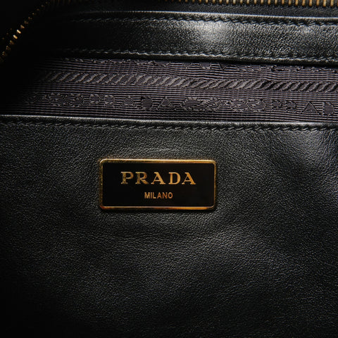 PRADA Leather tote 2-way Tote Bag black WS26823