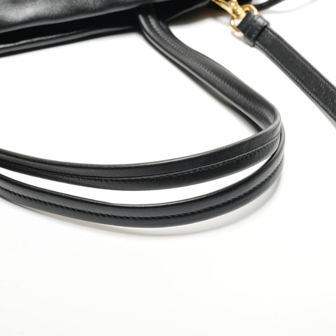 PRADA Leather tote 2-way Tote Bag black WS26823