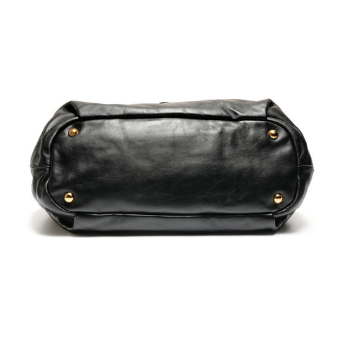 PRADA Leather tote 2-way Tote Bag black WS26823