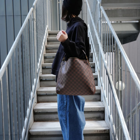 LOUIS VUITTON 2012 Damier Portobello PM Shoulder Bag Brown WS26825