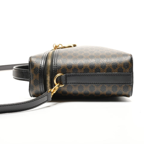 CELINE Macadam PVC Vanity Bag 2-Way Shoulder Bag black WS26827