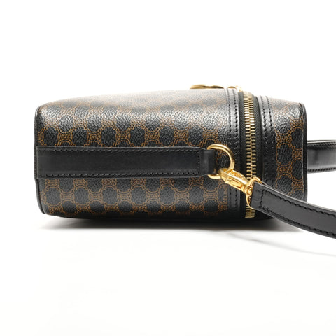 CELINE Macadam PVC Vanity Bag 2-Way Shoulder Bag black WS26827