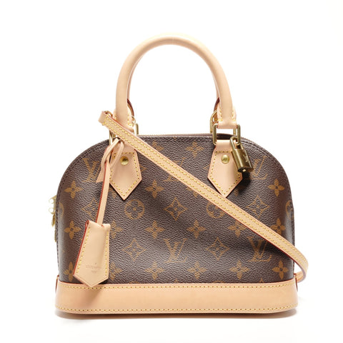 LOUIS VUITTON 2021-2025 Monogram Alma BB Handbag Brown WS26833