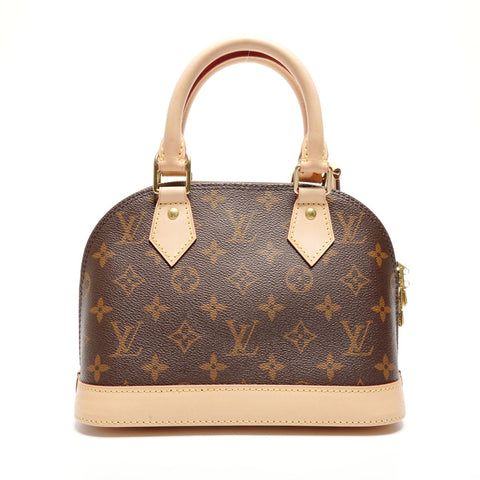 LOUIS VUITTON 2021-2025 Monogram Alma BB Handbag Brown WS26833