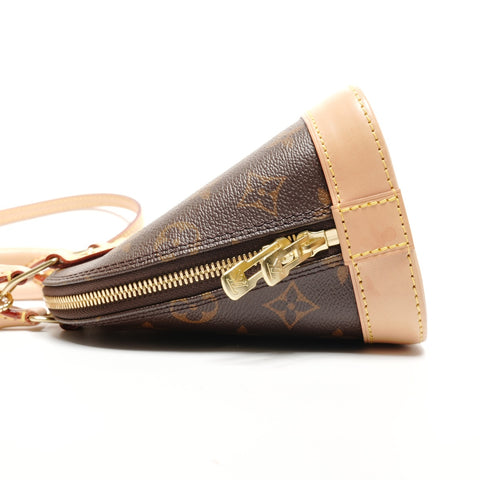 LOUIS VUITTON 2021-2025 Monogram Alma BB Handbag Brown WS26833