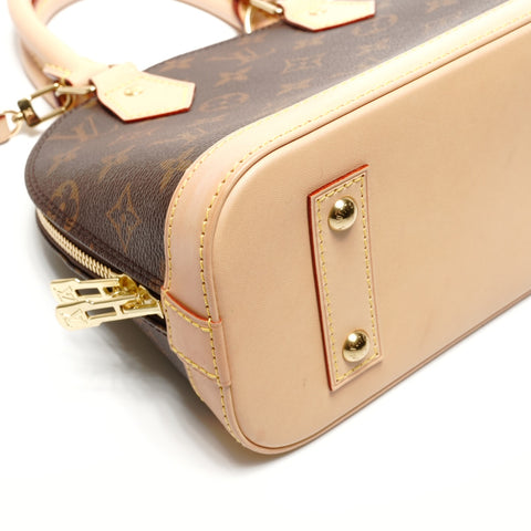 LOUIS VUITTON 2021-2025 Monogram Alma BB Handbag Brown WS26833