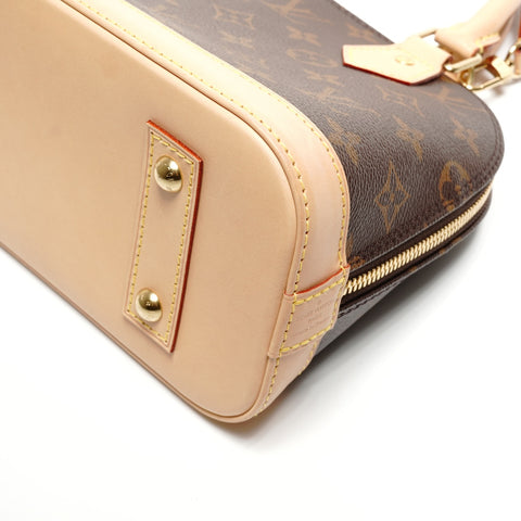 LOUIS VUITTON 2021-2025 Monogram Alma BB Handbag Brown WS26833