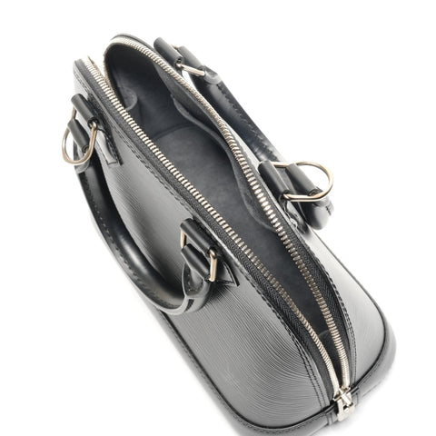 LOUIS VUITTON 2013 Epi Alma BB Metal Silver Handbag black WS26834
