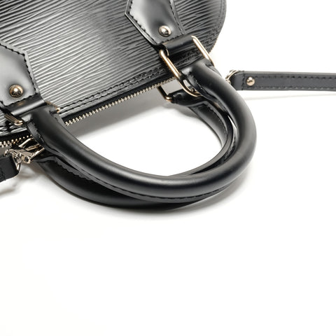LOUIS VUITTON 2013 Epi Alma BB Metal Silver Handbag black WS26834