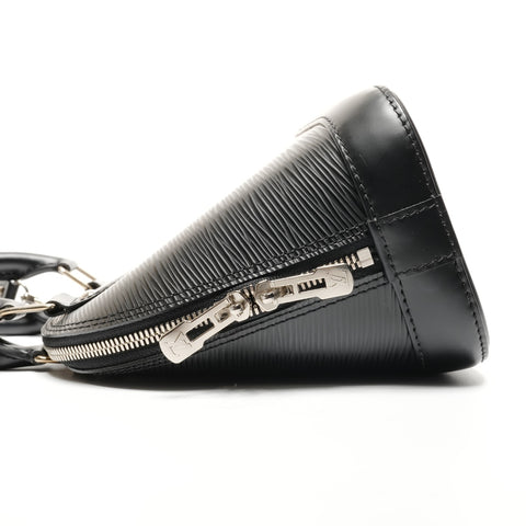 LOUIS VUITTON 2013 Epi Alma BB Metal Silver Handbag black WS26834