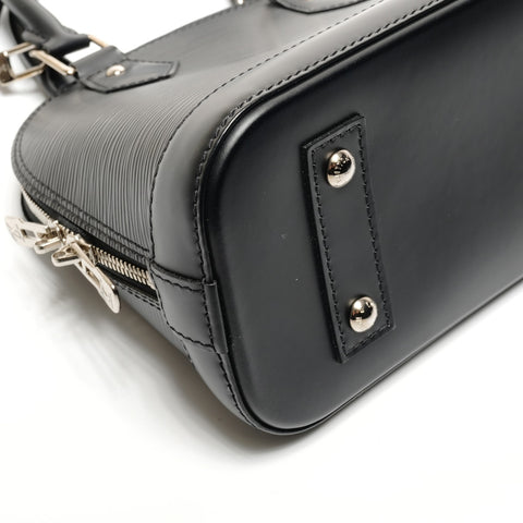 LOUIS VUITTON 2013 Epi Alma BB Metal Silver Handbag black WS26834