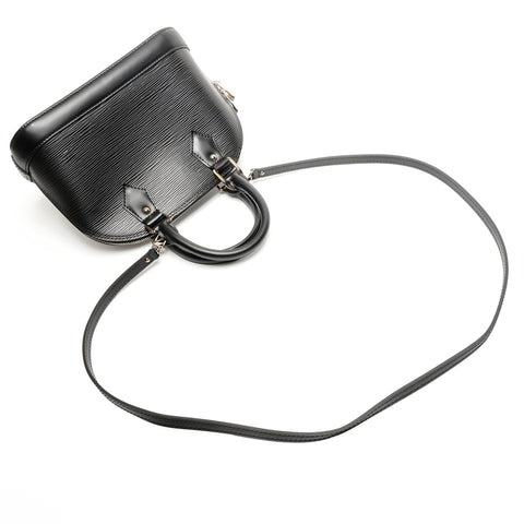 LOUIS VUITTON 2013 Epi Alma BB Metal Silver Handbag black WS26834