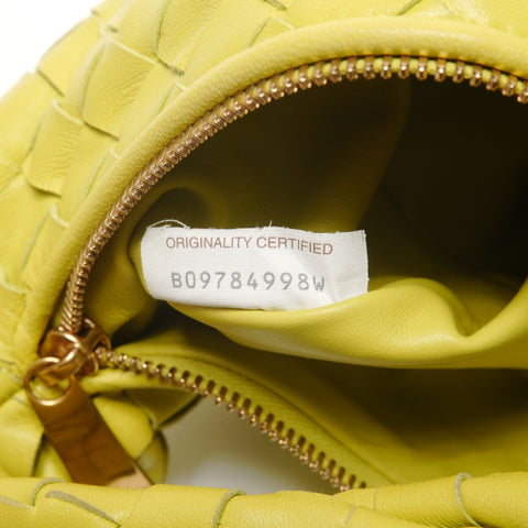 BOTTEGAVENETA INTRECCIATO JODIE MINI IN LAMBSKIN NAPPA Handbag yellow WS26836