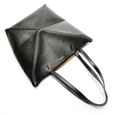 LOEWE Leather Puzzle Fold Tote Bag black WS26837