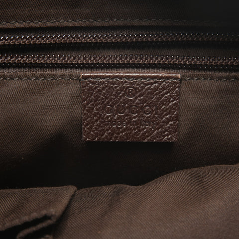 GUCCI GG Canvas Half Moon Shoulder Bag Brown WS26843