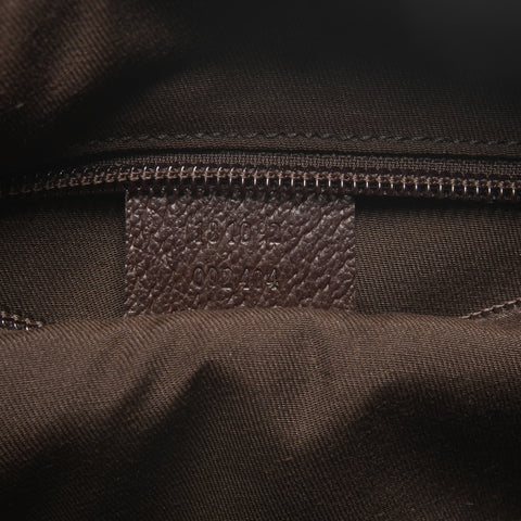 GUCCI GG Canvas Half Moon Shoulder Bag Brown WS26843