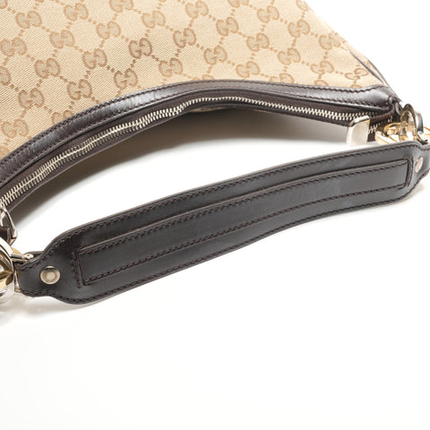 GUCCI GG canvas one belt Shoulder Bag Brown WS26844