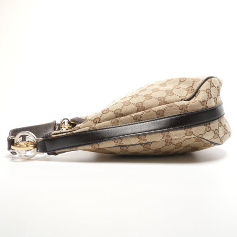 GUCCI GG canvas one belt Shoulder Bag Brown WS26844