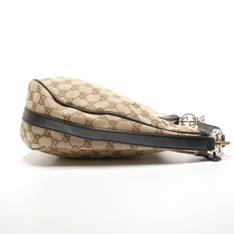 GUCCI GG canvas one belt Shoulder Bag Brown WS26844