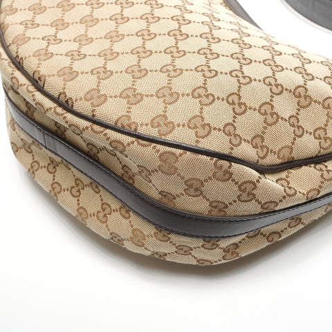 GUCCI GG canvas one belt Shoulder Bag Brown WS26844