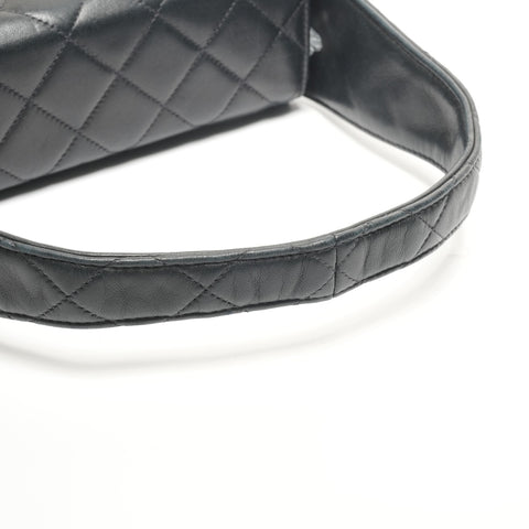 CHANEL No. 2 1991-1994 Lambskin Matelasse Turnlock Handbag black WS26846