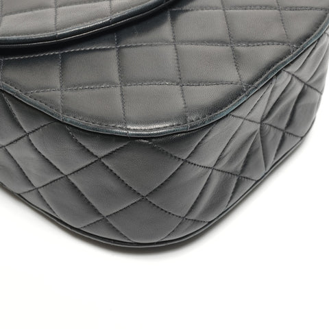 CHANEL No. 2 1991-1994 Lambskin Matelasse Turnlock Handbag black WS26846