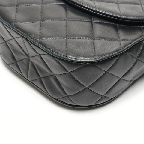 CHANEL No. 2 1991-1994 Lambskin Matelasse Turnlock Handbag black WS26846