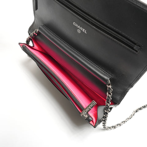 CHANEL No. 16 Cambon Line Chain Wallet Shoulder Bag black WS26847