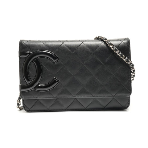 CHANEL No. 16 Cambon Line Chain Wallet Shoulder Bag black WS26847