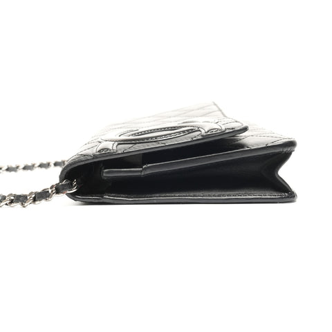CHANEL No. 16 Cambon Line Chain Wallet Shoulder Bag black WS26847