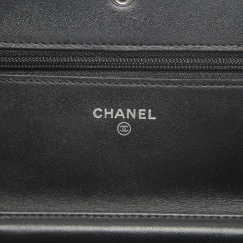 CHANEL No. 16 Cambon Line Chain Wallet Shoulder Bag black WS26847