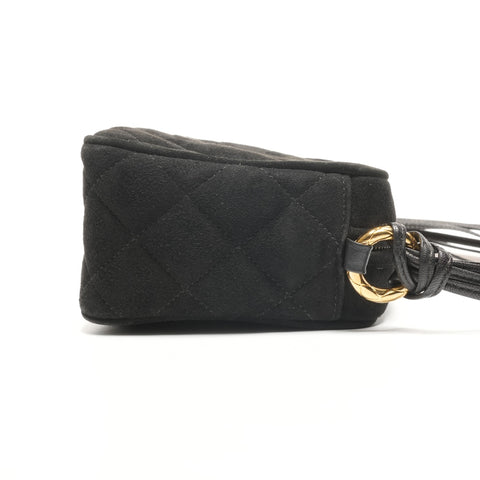 CHANEL No. 1 1985-1991 COCO Mark Camera Bag in Fringe Suede Shoulder Bag black WS26848