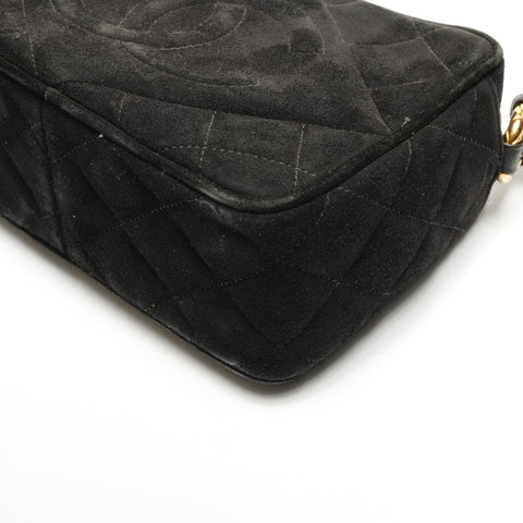 CHANEL No. 1 1985-1991 COCO Mark Camera Bag in Fringe Suede Shoulder Bag black WS26848