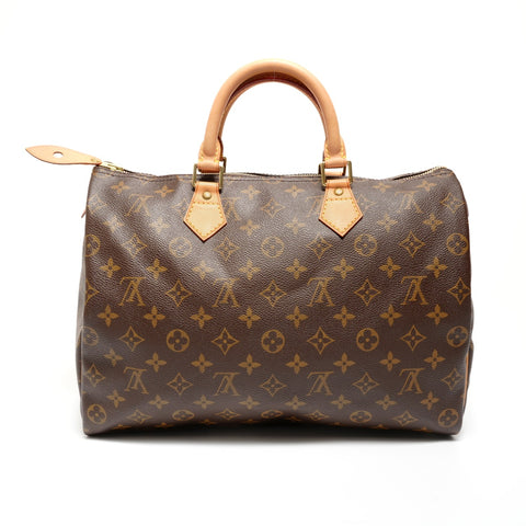 LOUIS VUITTON Monogram Speedy 35 (2001) Boston bag Brown WS26852