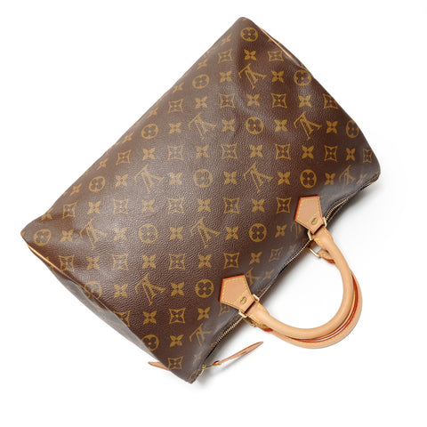 LOUIS VUITTON Monogram Speedy 35 (2001) Boston bag Brown WS26852
