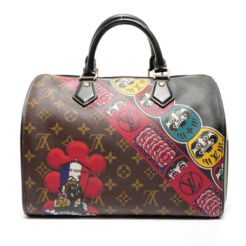LOUIS VUITTON Kansai Yamamoto Monogram Epi Speedy 30 Kabuki Seven Lucky Gods Daruma Japan Limited Edition M43505 2017 Boston bag black WS26853