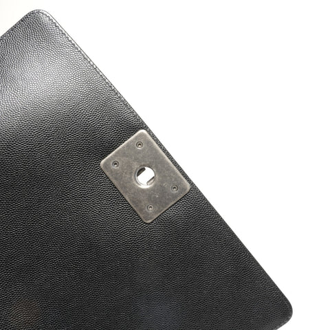 CHANEL Caviar Skin Boy Chanel 25 Matelasse Gunmetal Chain 26 Series 2018-2019 Shoulder Bag black WS26855