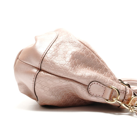 GUCCI Micro GG Shimmer Leather Sukey 2-Way Shoulder Bag pink WS26857