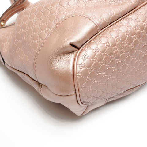 GUCCI Micro GG Shimmer Leather Sukey 2-Way Shoulder Bag pink WS26857