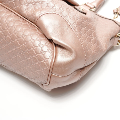 GUCCI Micro GG Shimmer Leather Sukey 2-Way Shoulder Bag pink WS26857