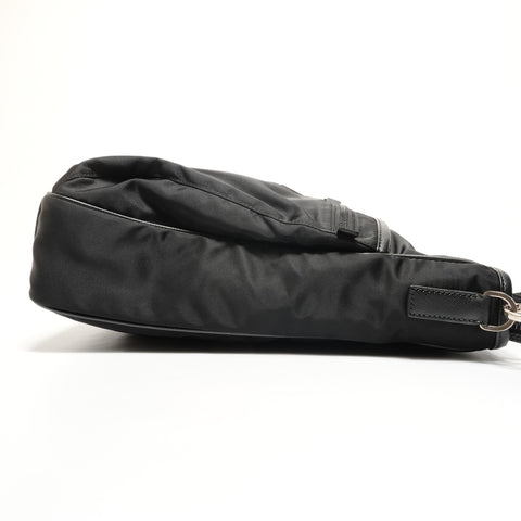 PRADA Nylon Saffiano Leather 2way Tote Bag black WS26858