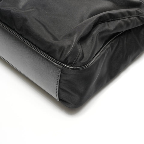 PRADA Nylon Saffiano Leather 2way Tote Bag black WS26858