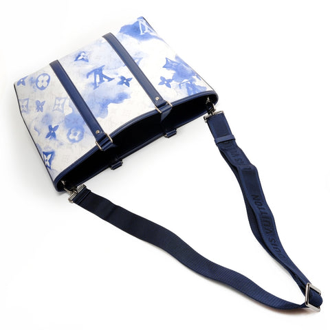 LOUIS VUITTON Monogram Watercolor Weekend Tote PM M45756 Shoulder Bag blue WS26859